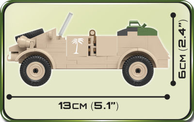 KLOCKI COBI HC WWII 2402 SAMOCHÓD VW TYPE 82 KUBELWAGEN 195 KL.